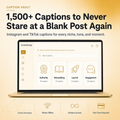 Caption Vault — 1500+ Instagram & TikTok Caption Templates for Creators