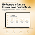 AI SEO & Blog Content Prompt Pack — 156 Prompts for Blog Posts, Titles, Meta Descriptions & More