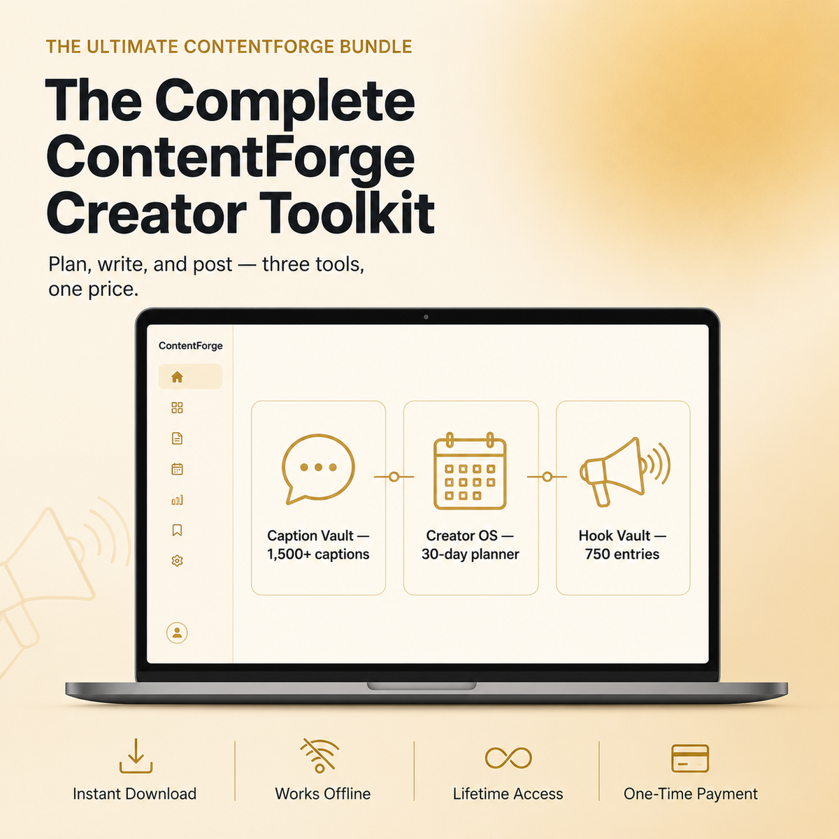 The Ultimate ContentForge Bundle — 3 Creator Tools in One Bundle