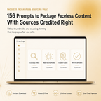 Faceless Packaging & Sourcing Vault — 156 Prompts for Titles, Thumbnails & Credit-Safe Sourcing