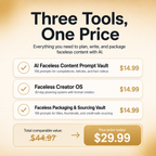 The Ultimate Faceless Creator Bundle — 3 Faceless Tools in One (300+ Prompts)