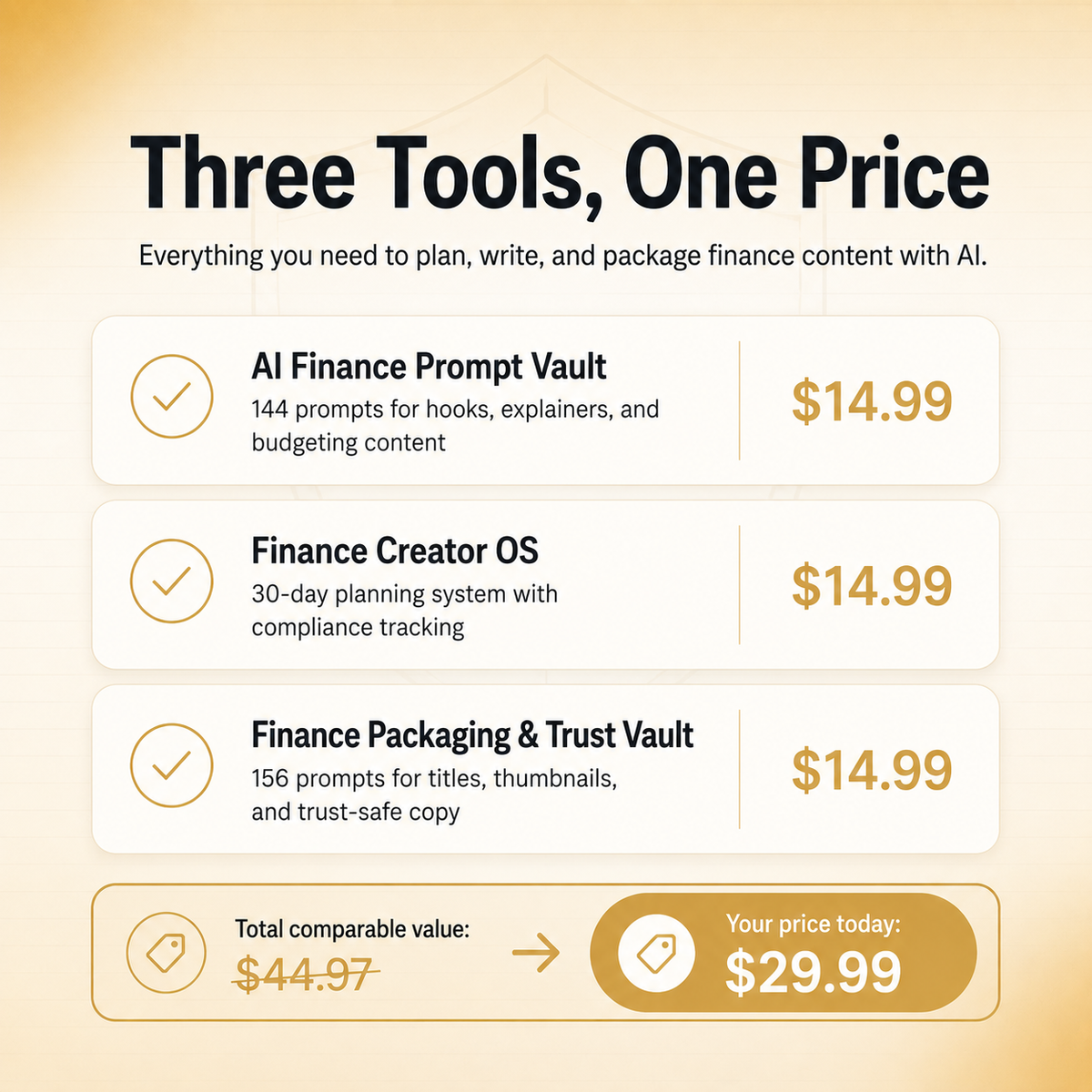 The Ultimate Finance Creator Bundle — 3 Finance Tools in One (300+ Prompts)