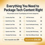Tech Packaging & Trend Vault — 156 Prompts for Titles, Thumbnails & Trend-Safe Framing