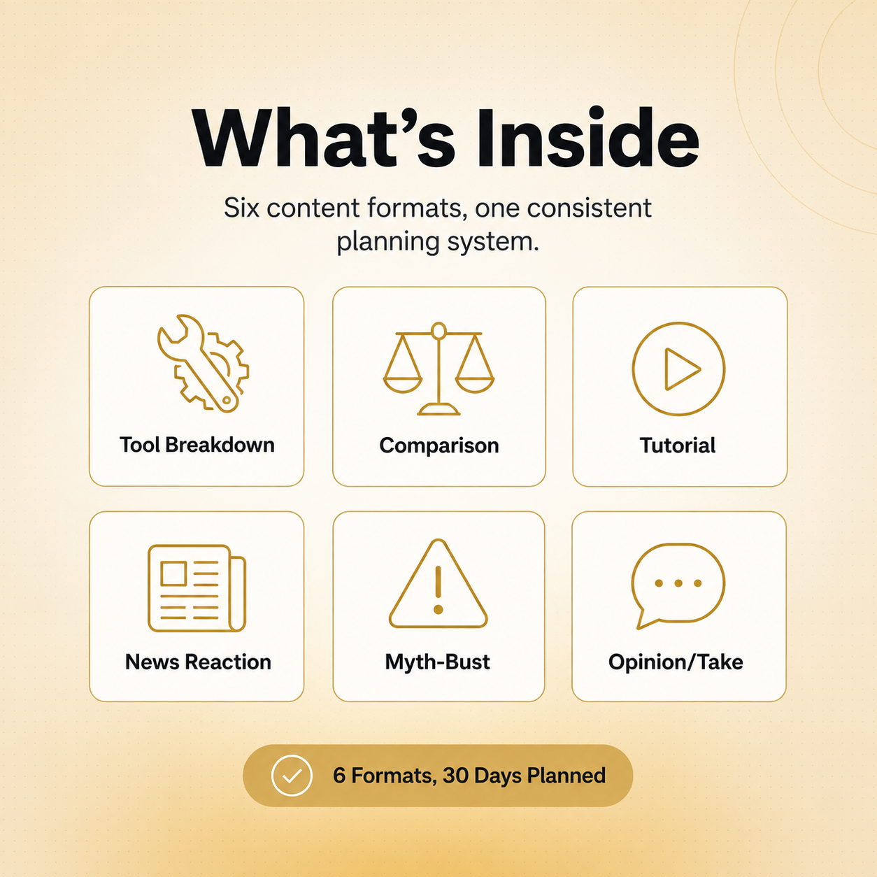 Tech Creator OS — 30-Day Planning System for AI & Tech Explainer Creators
