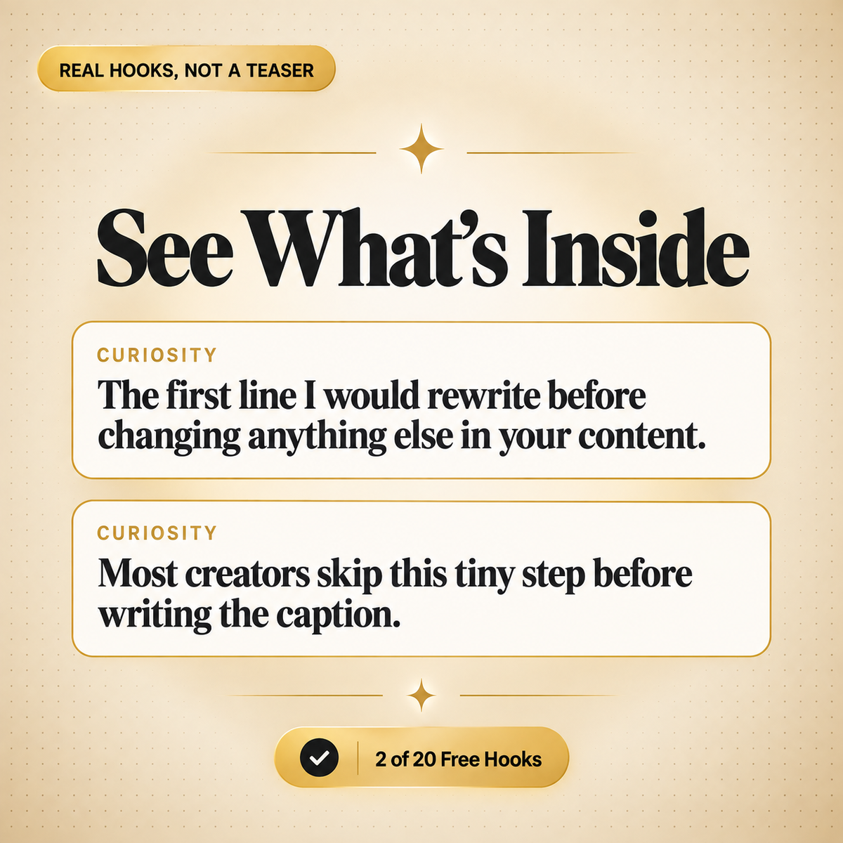 Free Creator Hook Pack — 20 Viral Hooks, Caption Starters & CTA Ideas