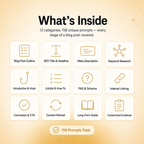AI SEO & Blog Content Prompt Pack — 156 Prompts for Blog Posts, Titles, Meta Descriptions & More