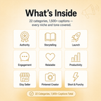 Caption Vault — 1500+ Instagram & TikTok Caption Templates for Creators