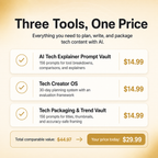 The Ultimate Tech Creator Bundle — 3 Tech Tools in One (300+ Prompts)