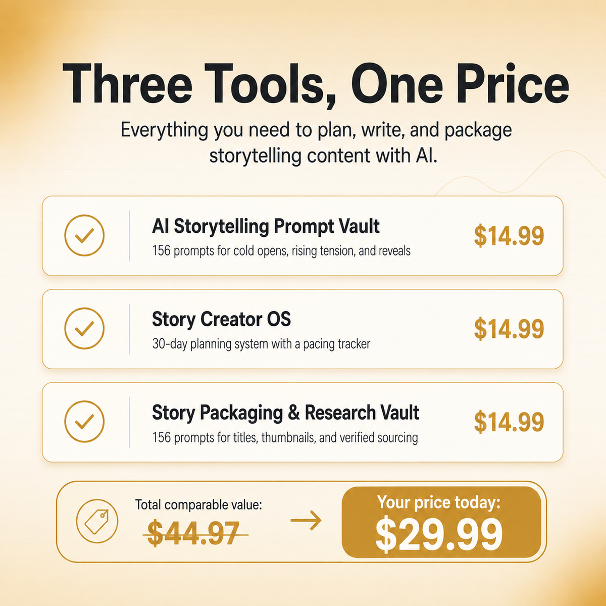 The Ultimate Storytelling Creator Bundle — 3 Story Tools in One (300+ Prompts)