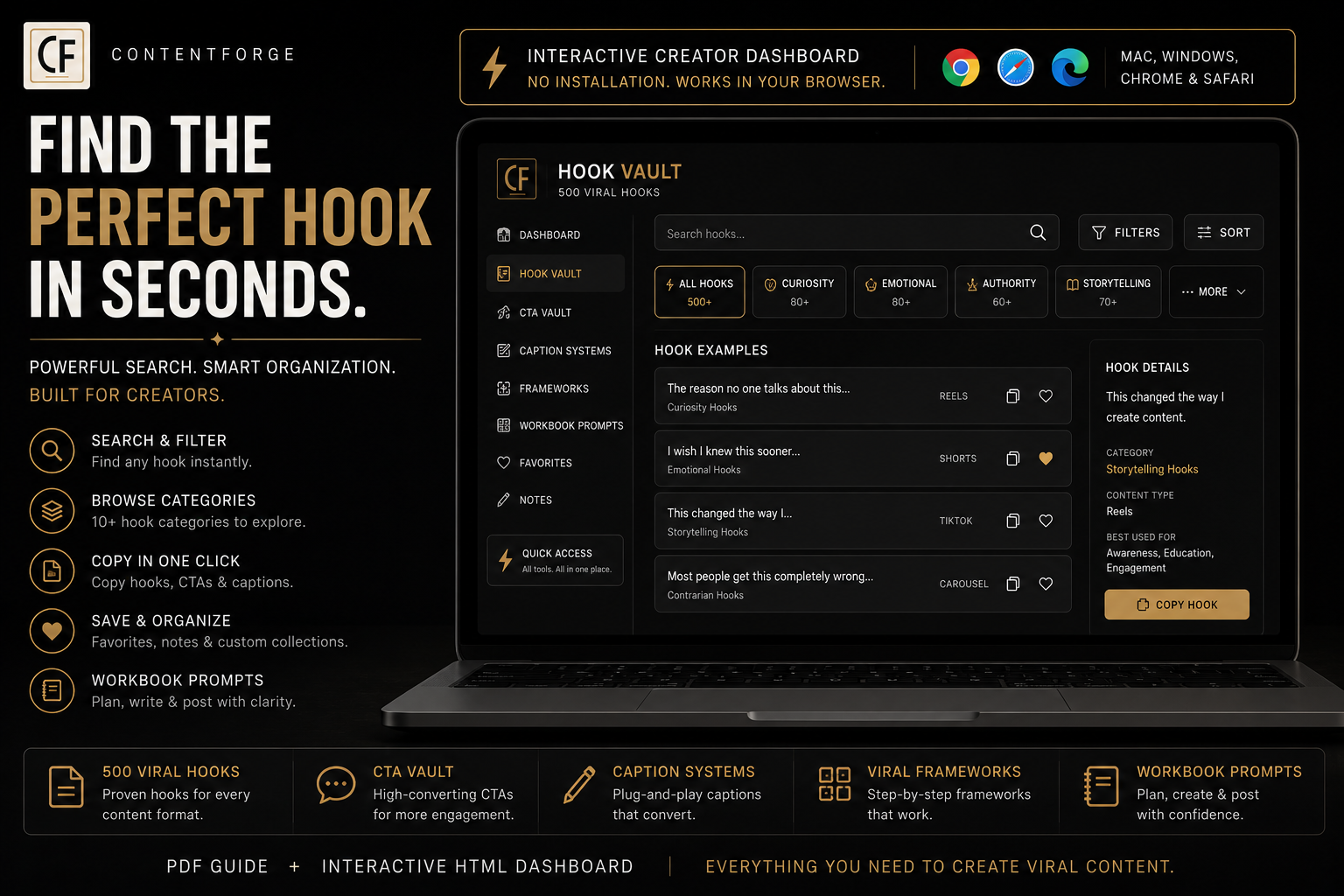 Ultimate Viral Hook Vault — 500+ TikTok & Instagram Reels Hooks