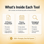The Ultimate Finance Creator Bundle — 3 Finance Tools in One (300+ Prompts)