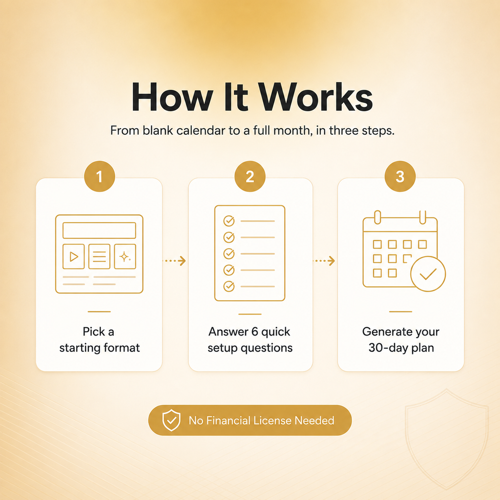 Finance Creator OS — 30-Day Planning System for Finance Content Creators