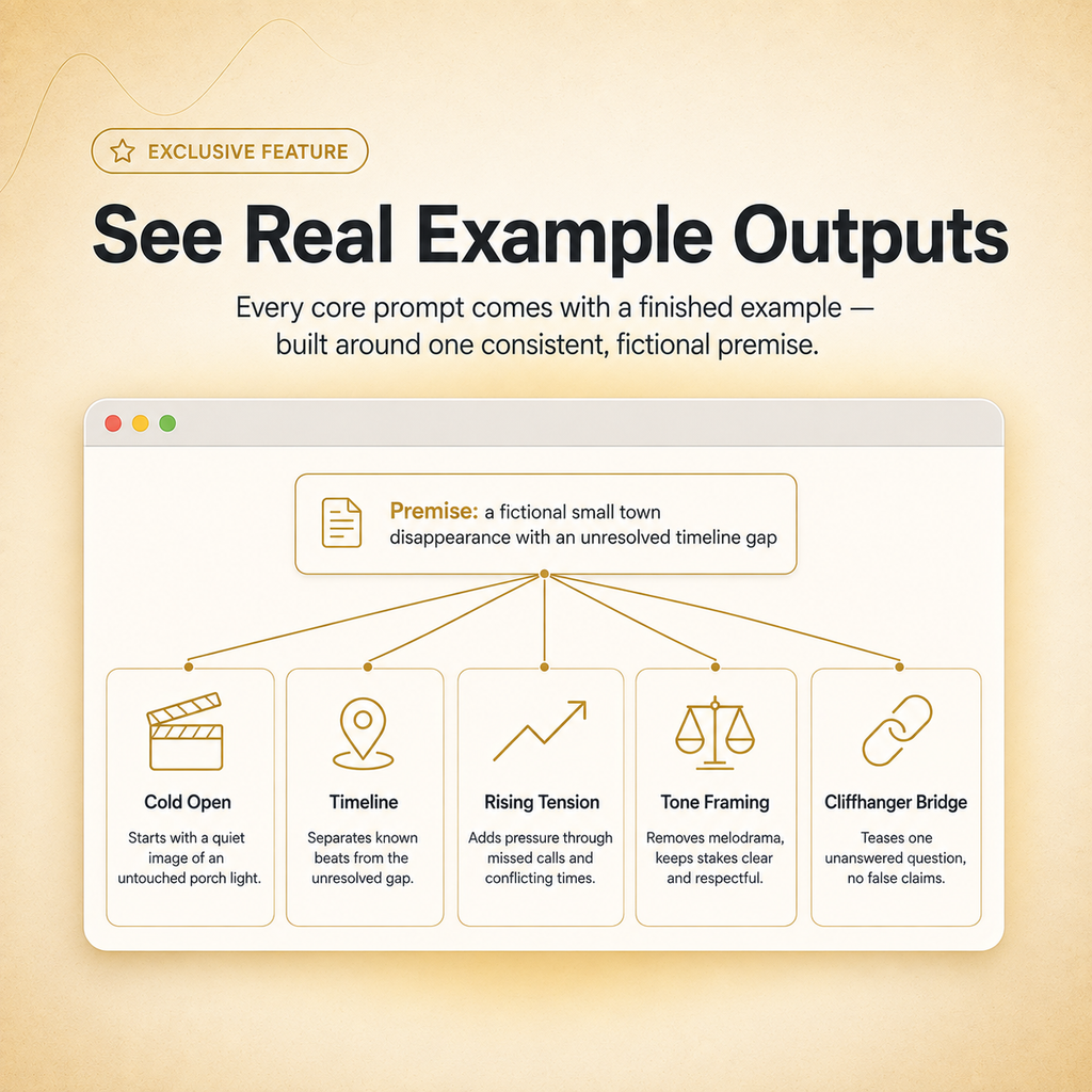 AI Storytelling Prompt Vault — 156 Prompts for Faceless Storytelling & True Crime Creators