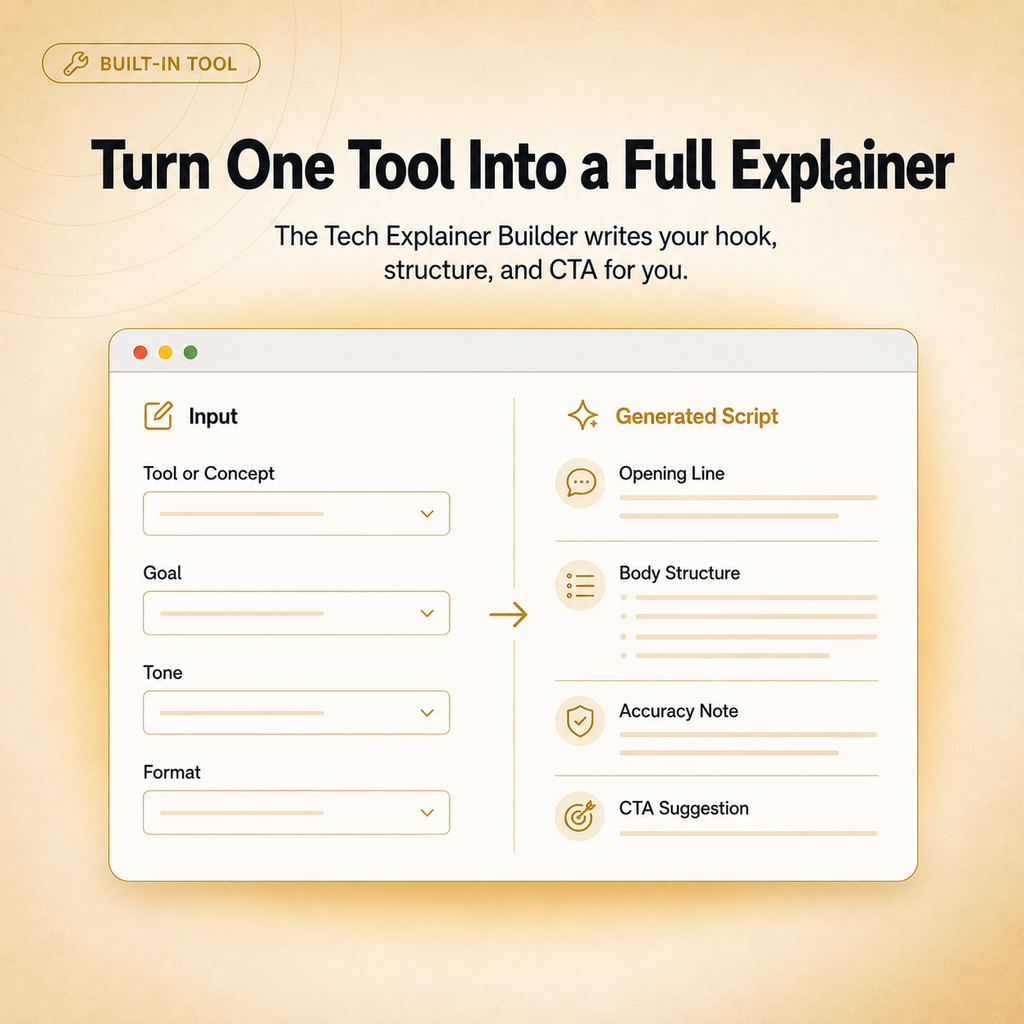 Tech Creator OS — 30-Day Planning System for AI & Tech Explainer Creators