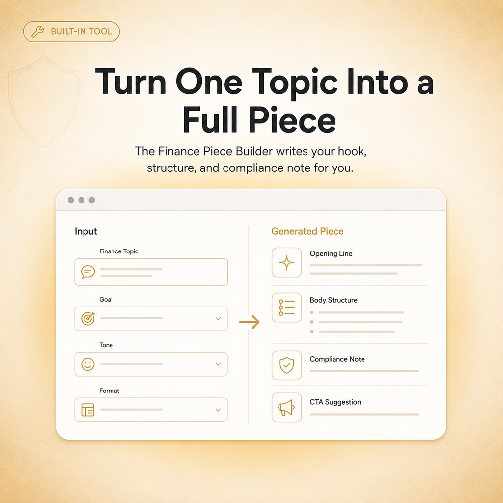 Finance Creator OS — 30-Day Planning System for Finance Content Creators
