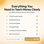 Finance Creator OS — 30-Day Planning System for Finance Content Creators
