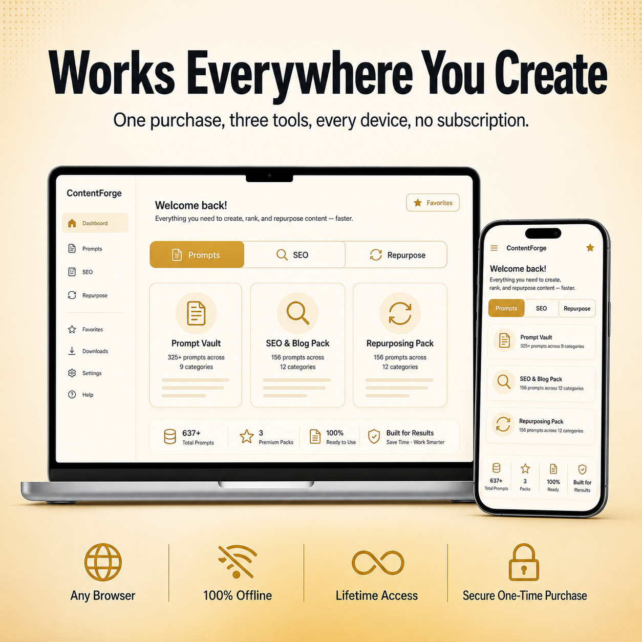 The Ultimate AI Prompt Bundle — 3 AI Tools in One (637+ Prompts)