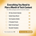 Tech Creator OS — 30-Day Planning System for AI & Tech Explainer Creators