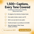 Caption Vault — 1500+ Instagram & TikTok Caption Templates for Creators