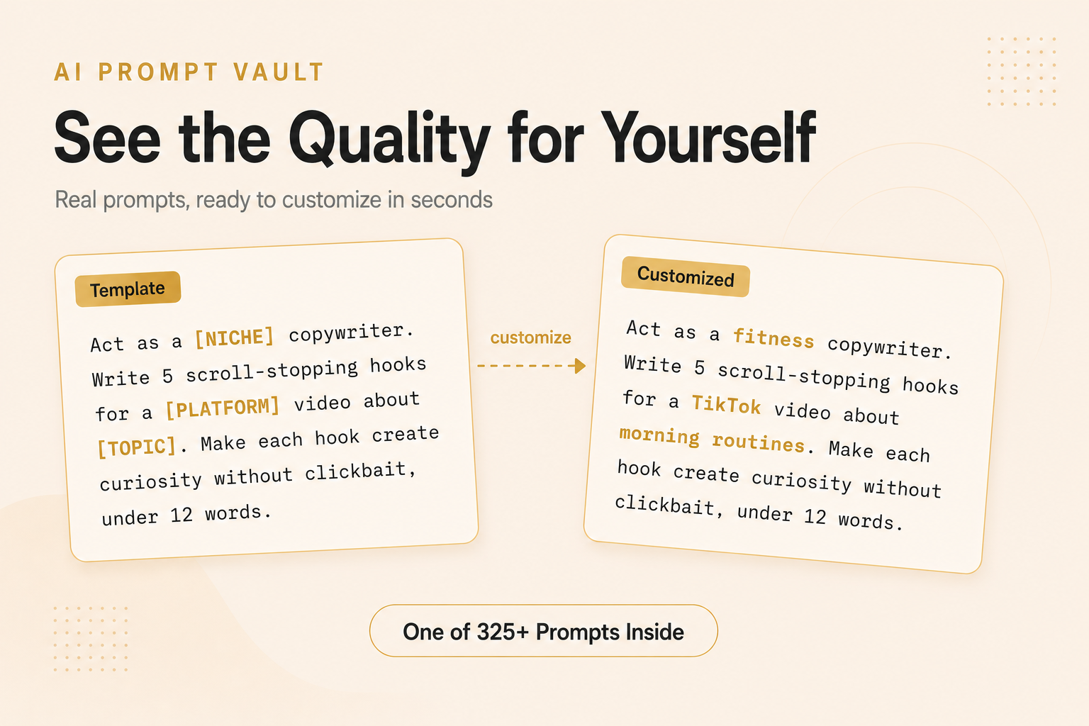 AI Prompt Vault — 325+ ChatGPT, Claude & Midjourney Prompts for Content Creators