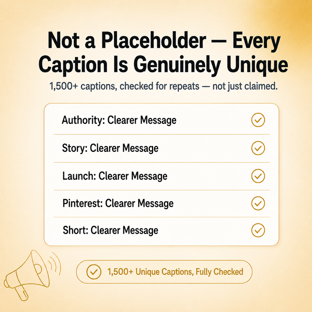 Caption Vault — 1500+ Instagram & TikTok Caption Templates for Creators