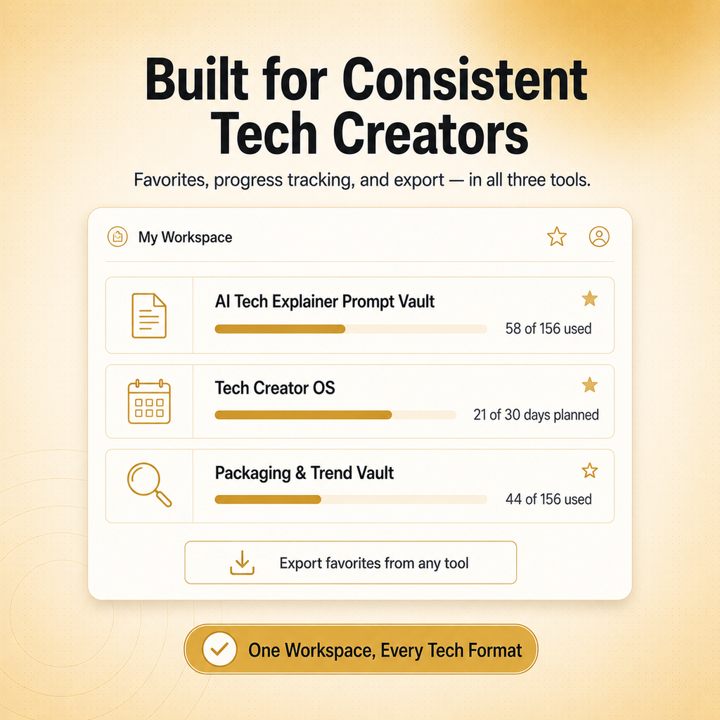 The Ultimate Tech Creator Bundle — 3 Tech Tools in One (300+ Prompts)