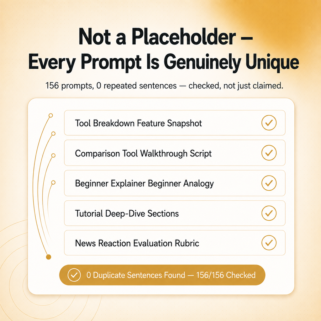 AI Tech Explainer Prompt Vault — 156 Prompts for Tool Breakdowns, Comparisons & Explainers
