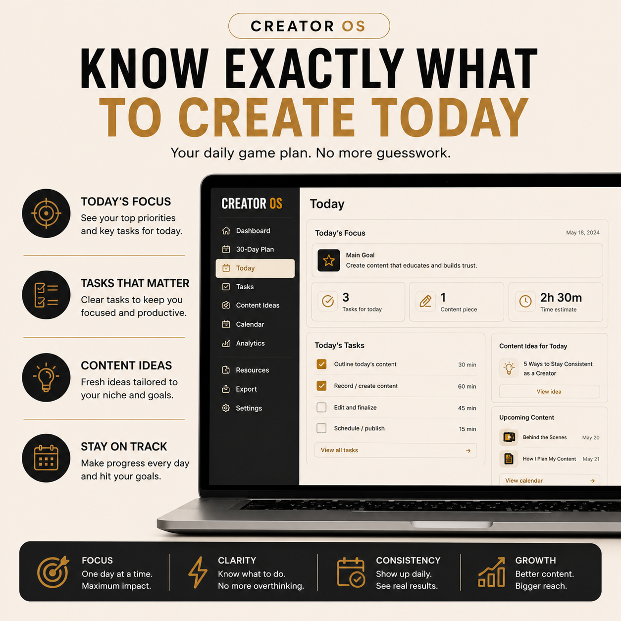 Creator OS — 30-Day Offline Content Planning System