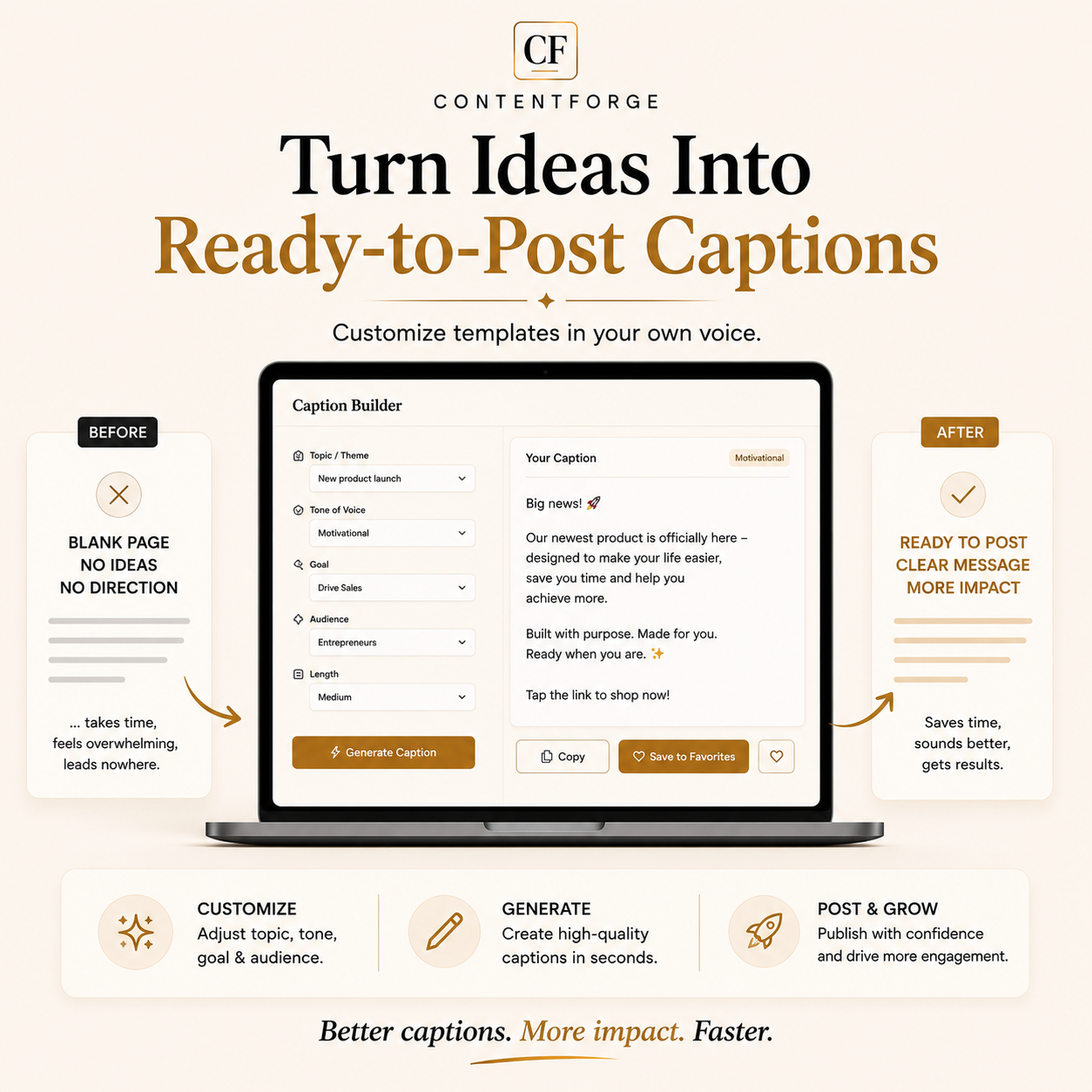 Caption Vault — 1500+ Instagram & TikTok Caption Templates for Creators