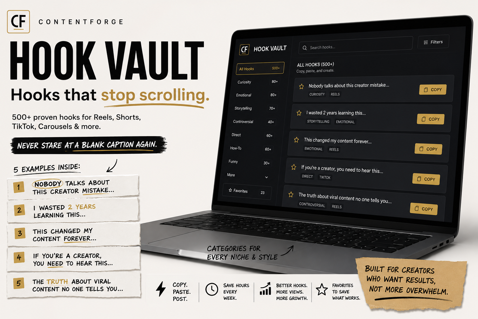 Ultimate Viral Hook Vault — 500+ TikTok & Instagram Reels Hooks