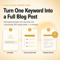 AI SEO & Blog Content Prompt Pack — 156 Prompts for Blog Posts, Titles, Meta Descriptions & More