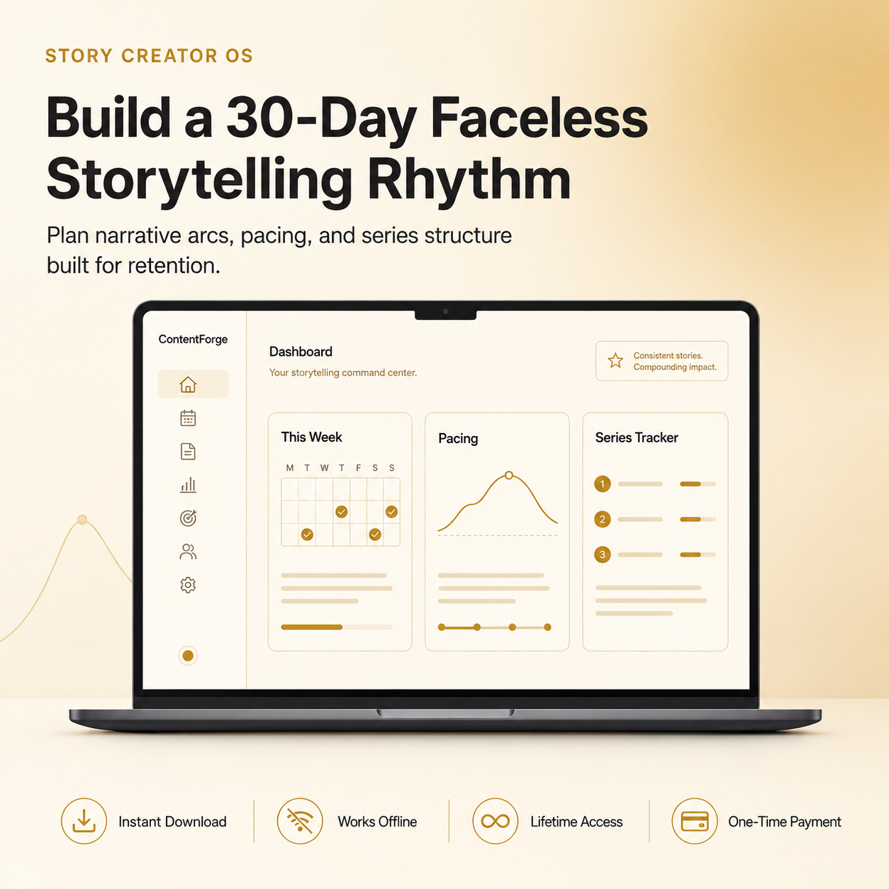 Story Creator OS — 30-Day Planning System for Faceless Storytelling Creators
