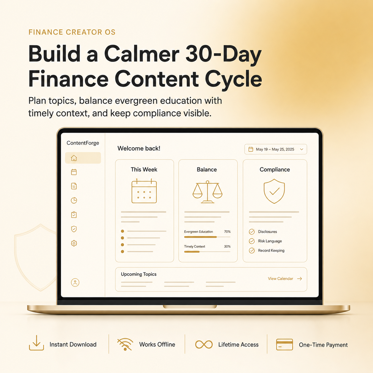 Finance Creator OS — 30-Day Planning System for Finance Content Creators