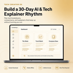 Tech Creator OS — 30-Day Planning System for AI & Tech Explainer Creators
