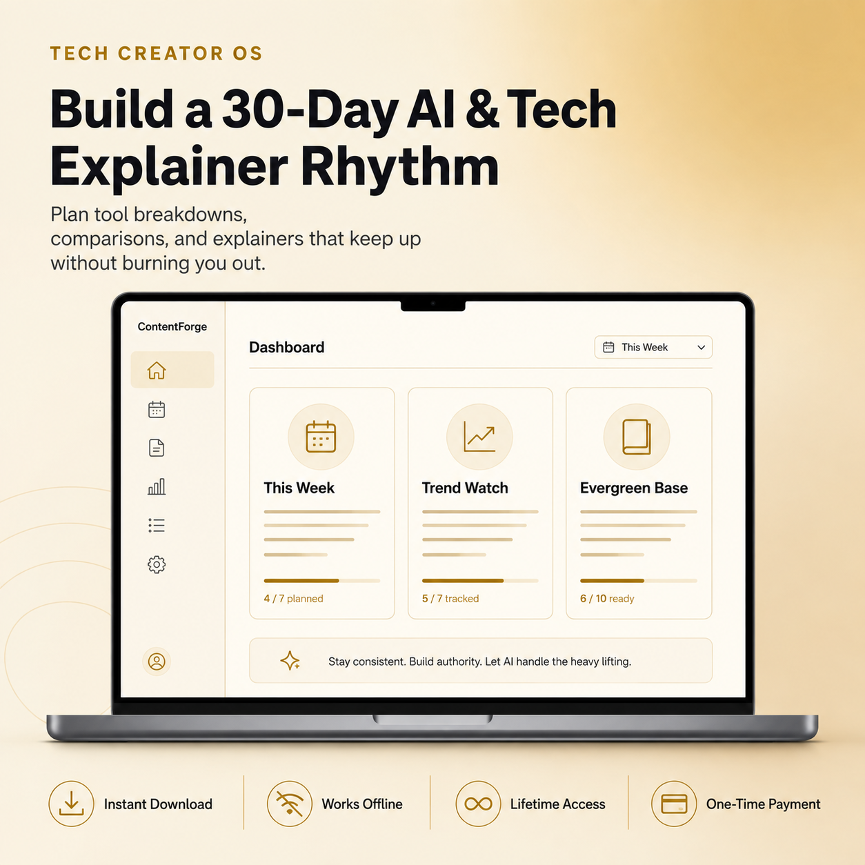 Tech Creator OS — 30-Day Planning System for AI & Tech Explainer Creators