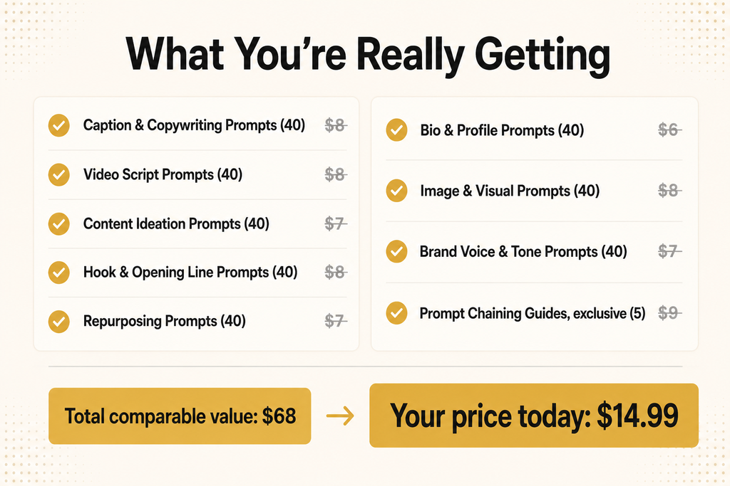 AI Prompt Vault — 325+ ChatGPT, Claude & Midjourney Prompts for Content Creators